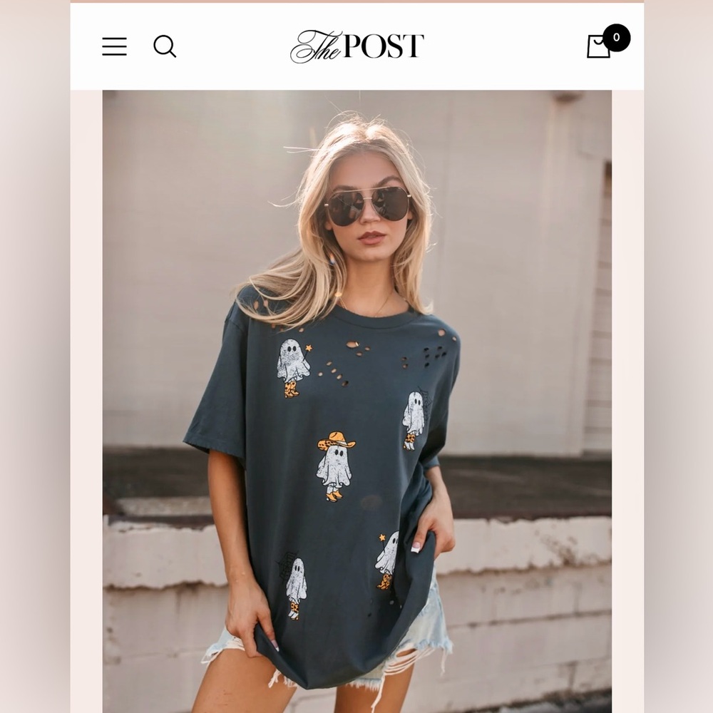 THE POST ghost tee oversized M/L